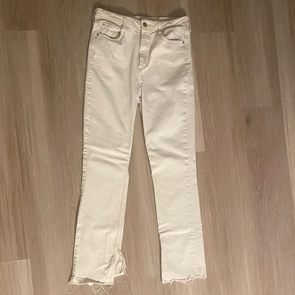 Zara Women's Off-White Straight Leg Jeans